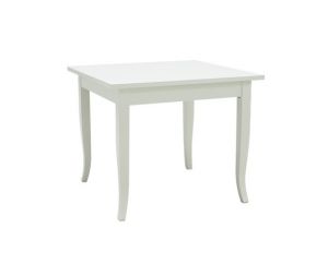 TAVOLO DUETTO ALLUNGABILE GAMBE TORNITE IN LEGNO SHABBY CHIC BIANCO CON 4  SEDIE ICS LEGNO